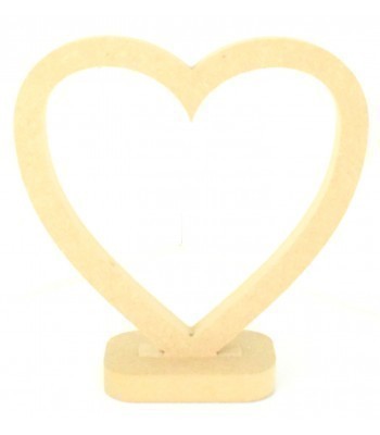 18mm MDF Small Heart Frame on a stand